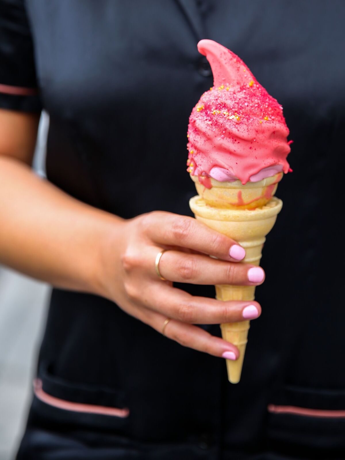 OddFellows pink ice cream in nyc